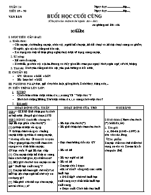 Giáo án môn Ngữ văn Lớp 6 - Tuần 23